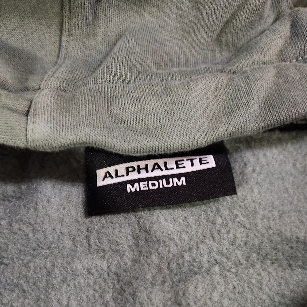 Alphalete Origin Green Zip-Up Hoodie, Medium - Picture 3 of 3